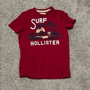 Hollister Maroon Surf Graphic Tee